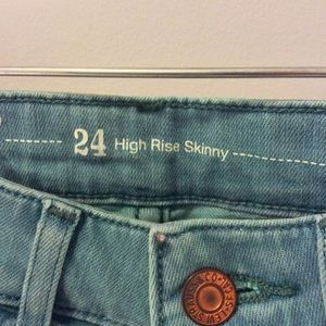Levi’s High Rise Skinny Jeans Size 24 Teal Blue